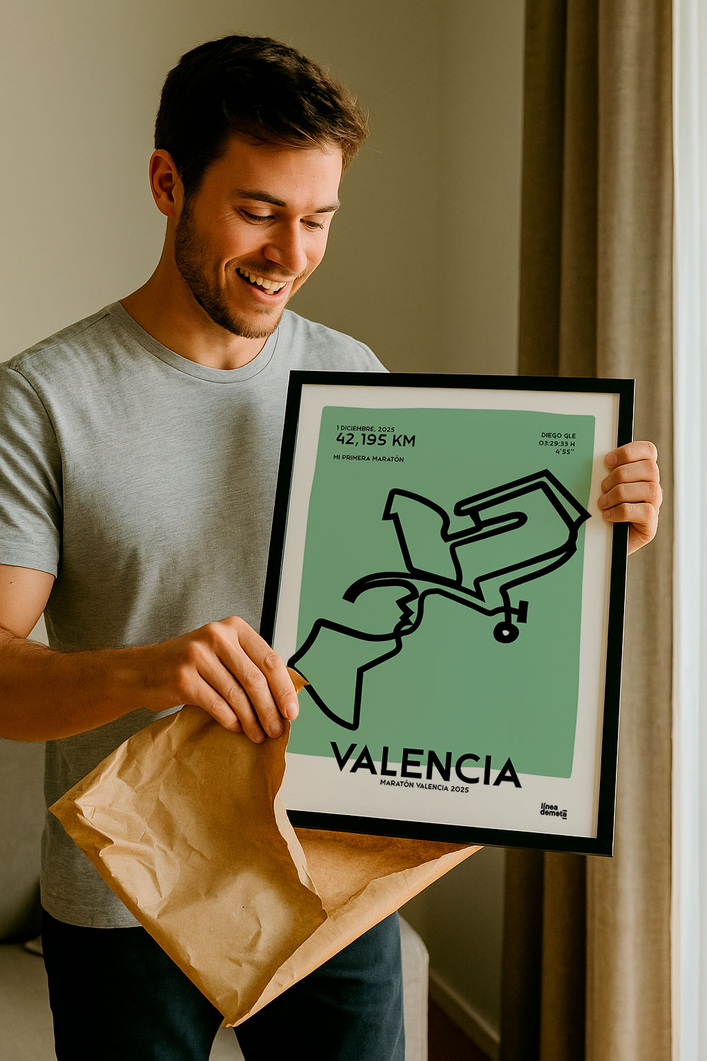 poster personalizado maraton de valencia 2025